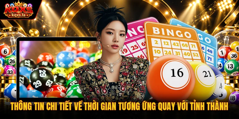 Thông tin chi tiết về thời gian tương ứng quay với tỉnh thành